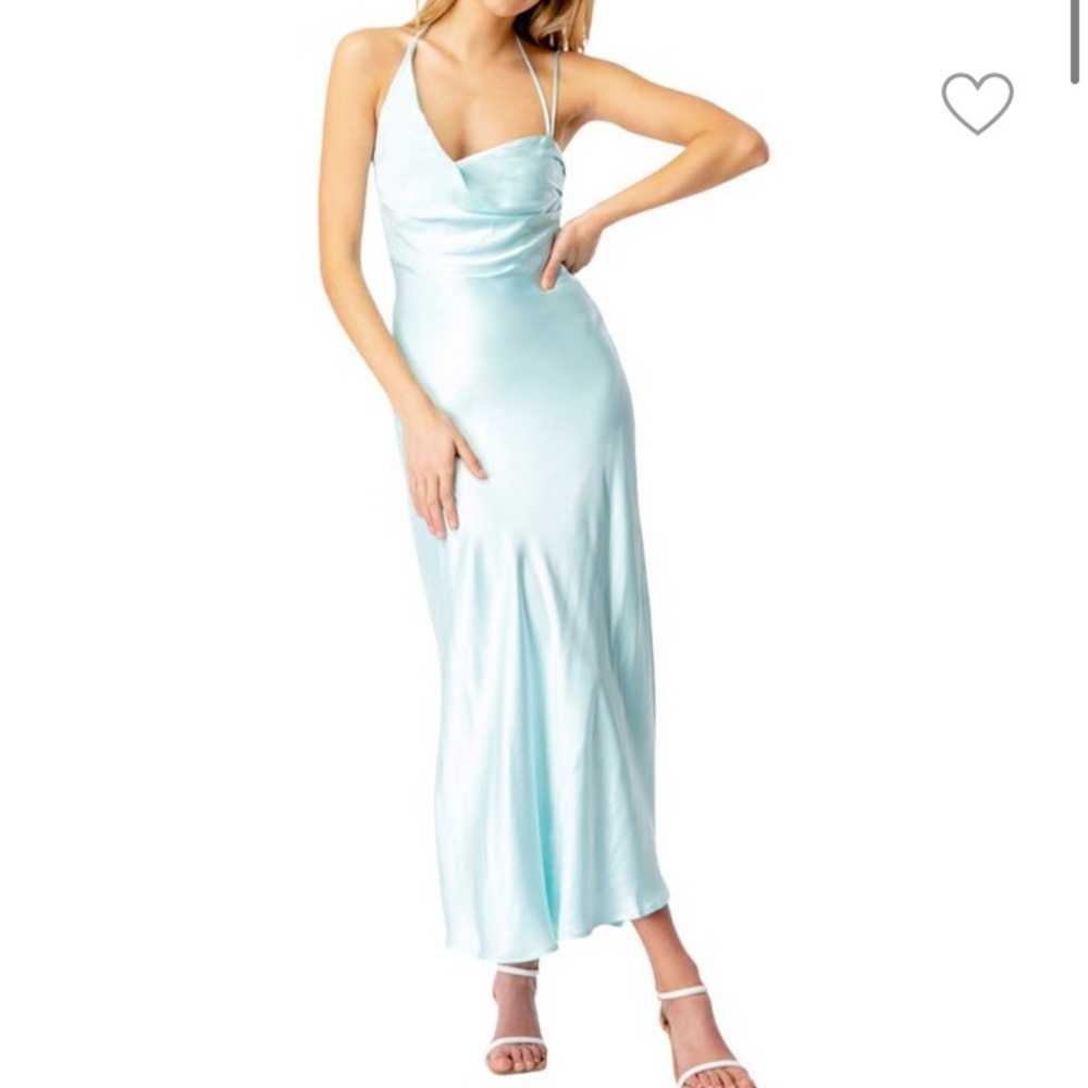 Bardot light blue silky dress
